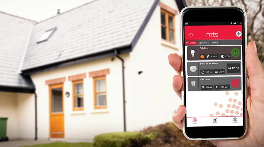 mts Smart home aplikacija na telefonu